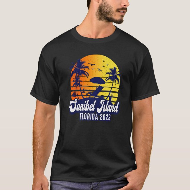 Sanibel Island 2023 Florida Sunset Beach Retro Pre T-Shirt (Vorderseite)