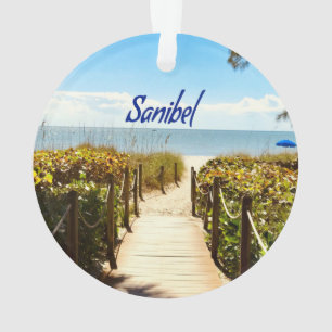 Sanibel Island Florida Beach Ocean Ornament