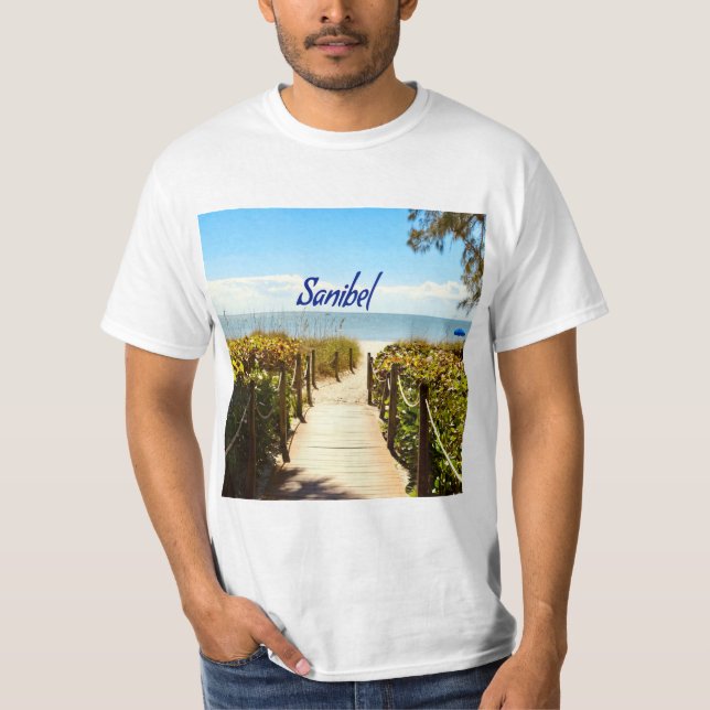Sanibel Island Florida Beach Ocean T-Shirt (Vorderseite)
