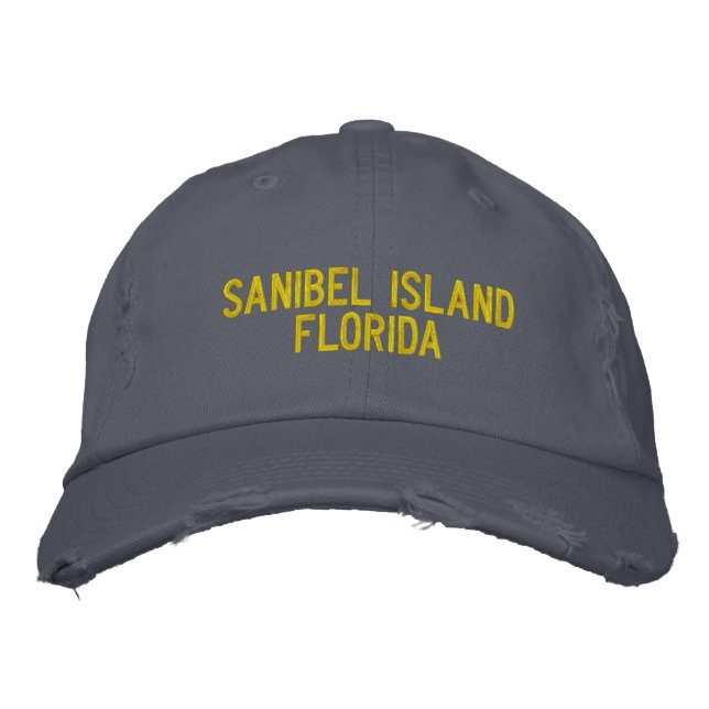 Sanibel Island, Florida, bestickte Cap Bestickte Baseballkappe (Vorderseite)