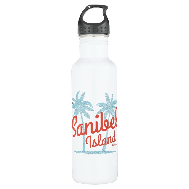 Sanibel Island Florida Golf Coast Souvenir Edelstahlflasche (Vorderseite)