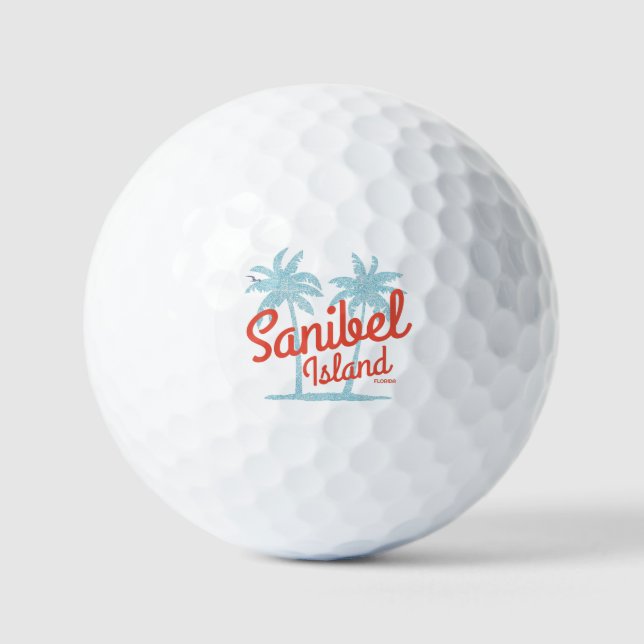 Sanibel Island Florida Golf Coast Souvenir Golfball (Vorderseite)