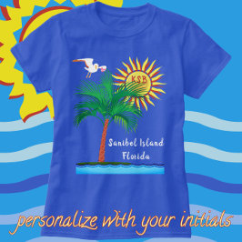 Sanibel Island Florida Palm Tree and Sunshine T-Shirt
