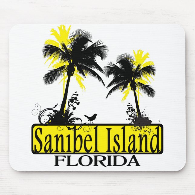 Sanibel Island Florida Palmenmousepad Mousepad (Vorne)