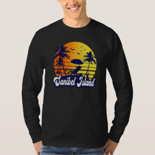 Sanibel Island Florida Sonnenuntergangsstrand Retr T-Shirt