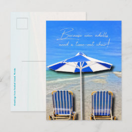 Sanibel Island Florida Strand Erwachsenen-Auszeit- Postkarte