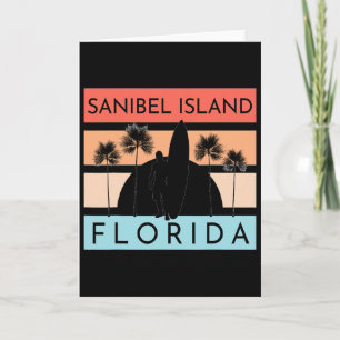 Sanibel Island Florida Strand Surfen Sommerferien Karte