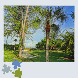 Sanibel Island Florida Tropical Hammock Palm Trees Puzzle