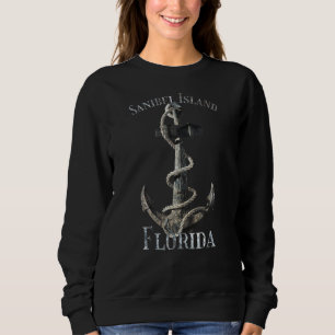 Sanibel Island Florida Vacation Nautical Anchor Sa Sweatshirt