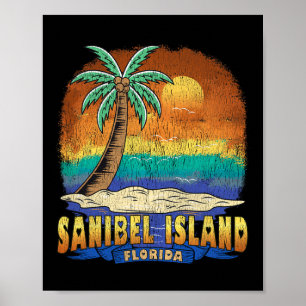Sanibel Island Florida Vintag beängstigend Souveni Poster