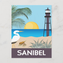 Sanibel Island Florida Vintage-Stil Postkarte