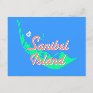 Sanibel Island Kontur Design Postkarte