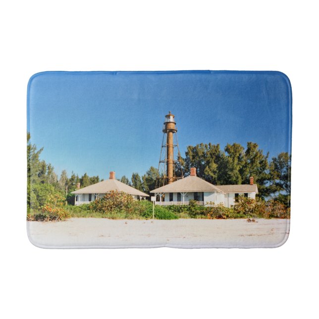 Sanibel Island Lighthouse, Florida Badematte (Vorderseite)