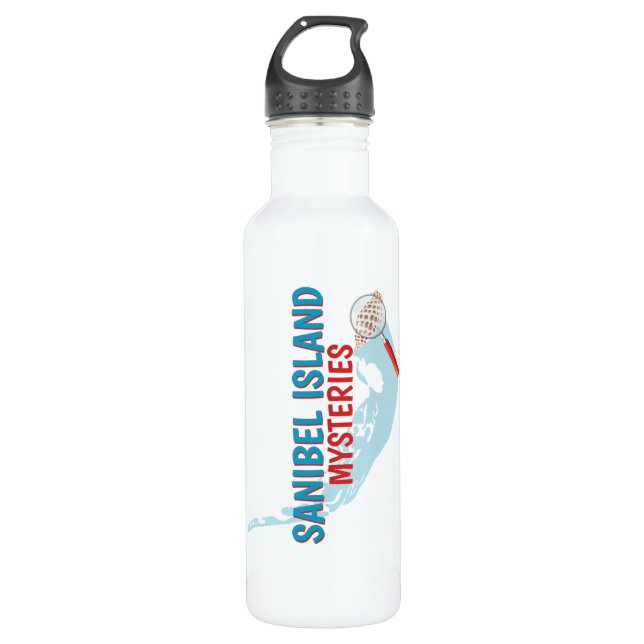 Sanibel Island Mysteries 24 oz. Wasserflasche Edelstahlflasche (Vorderseite)