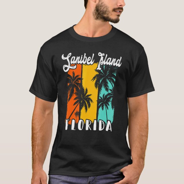 Sanibel Island Palm Trees Beach Florida Vacation F T-Shirt (Vorderseite)