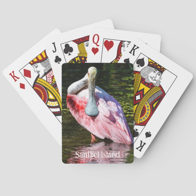 Sanibel Island Roseate Spoonbill Playing Cards Spielkarten (Rückseite)