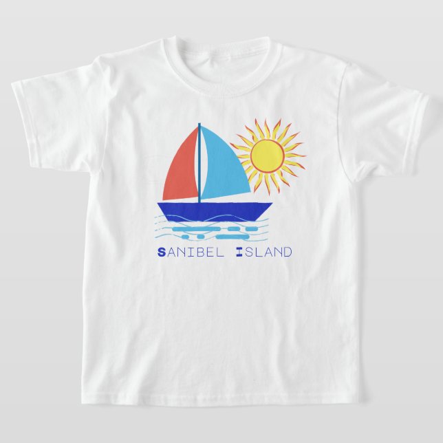 Sanibel Island Sailboat and Sunshine Vacation T-Shirt (Ablage )