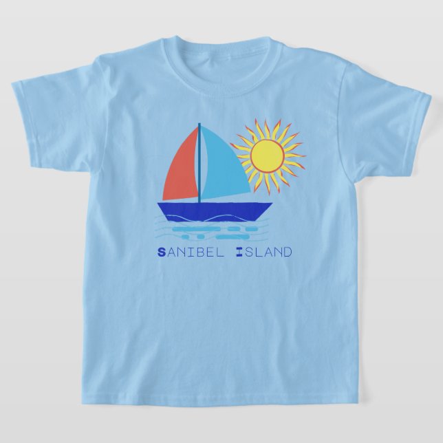 Sanibel Island Sailboat and Sunshine Vacation T-Shirt (Ablage )