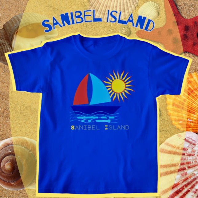 Sanibel Island Sailboat and Sunshine Vacation T-Shirt (Von Creator hochgeladen)