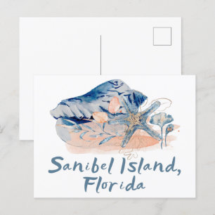 Sanibel Island Seashells Postkarte