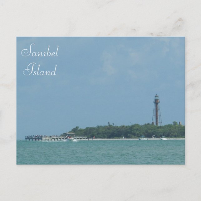 Sanibel Lighthouse Beach Postkarte (Vorderseite)