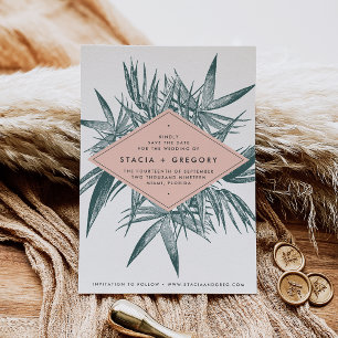 Sanibel   Tropical Botanical Save the Date Card