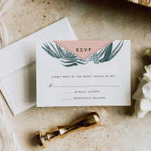 Sanibel | Tropische botanische RSVP-Karte