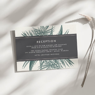 Sanibel   Vintage Tropische Hochzeitskarte Einladung