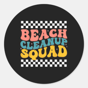 Sanierung des Squad Groovy Retro Design für die Er Runder Aufkleber