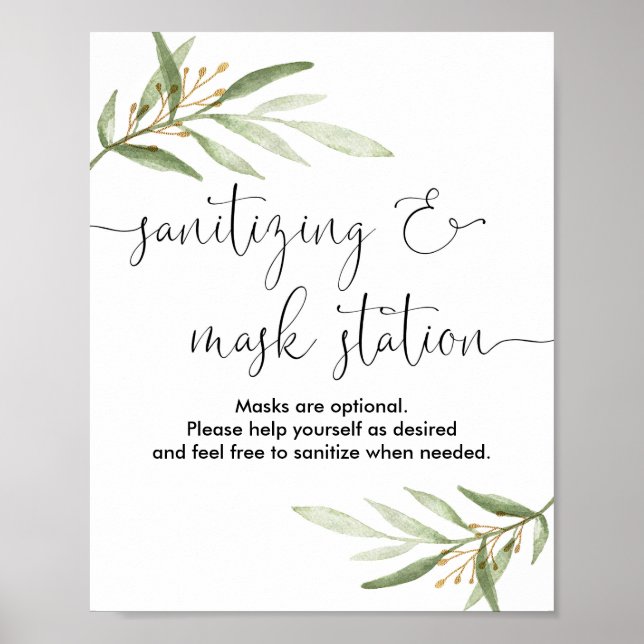 Sanierungsmaskenstation signiert grünes Gold Poster (Vorne)