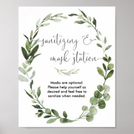 Sanierungsmaskenstation signiert Grünkranz Poster