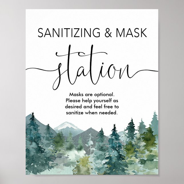 Sanierungsmaskenstation signiert rustikale Berge Poster (Vorne)