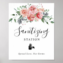 Sanierungsstation Blush Pink Floral Wedding Poster