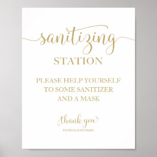 Sanierungsstation Chic Calligraphy Wedding Sign Poster
