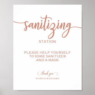 Sanierungsstation Chic Calligraphy Wedding Sign Poster