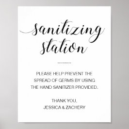 Sanierungsstation Hand Sanitizer Hochzeit Poster