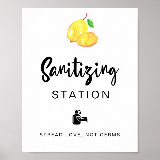 Sanierungsstation Lemon Wedding Brautparty Poster (Vorne)