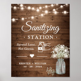 Sanierungsstation Rustikale Gipskraut Lights Poster