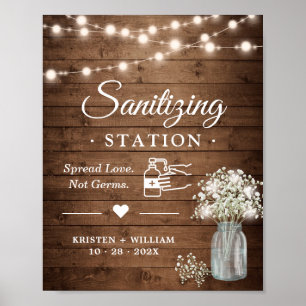 Sanierungsstation Rustikale Gipskraut Lights Poster