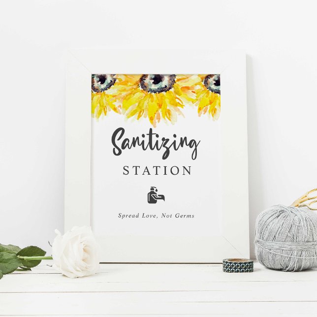 Sanierungsstation Sonnenblumen Hochzeitungs-Wasser Poster (Von Creator hochgeladen)