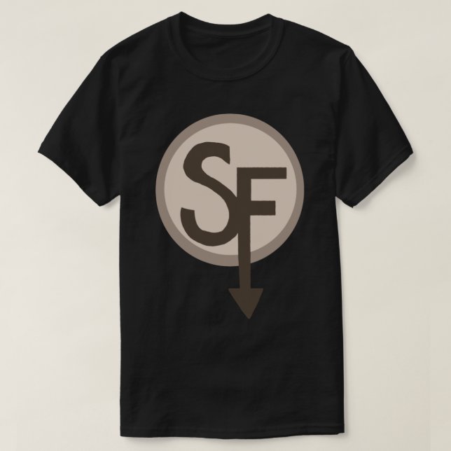 Sanitafetten-Abfall-Logo-Aufkleber T-Shirt (Design vorne)