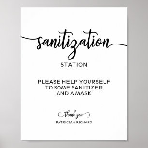 Sanitärstation Chic Calligraphy Wedding Sign Poster