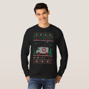 Sanitäter-hässliches Strickjacke-Weihnachten T-Shirt