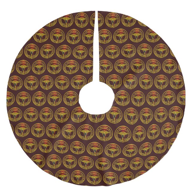 Sanitätskorps Polyester Weihnachtsbaumdecke (Vorderseite)