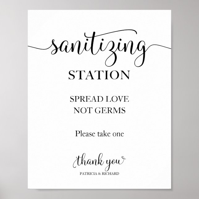 Sanitisierungs-Station verbreitet Liebe nicht Germ Poster (Vorne)