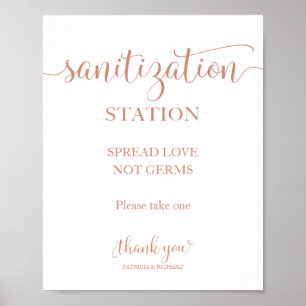 Sanitisierungs-Workstation verbreitet Liebe nicht Poster