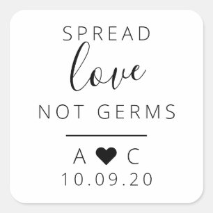 Sanitizer Fevor Labels Quadratischer Aufkleber