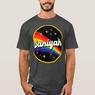 Saniyah Rainbow in Space Vintag Style T-Shirt