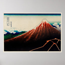 Sanka Hakuu von Katsushika Hokusai (Mount Fuji) Poster