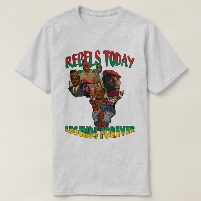 Sankara, Traoré & Lumumba Pan African map T-Shirt (Design vorne)